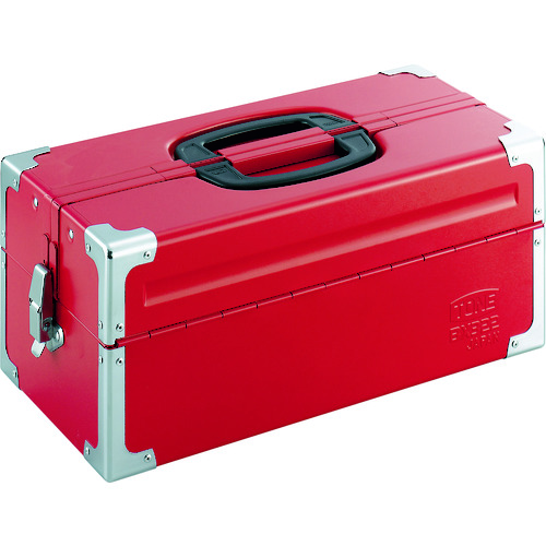 トラスコ中山 TONE ツールケース(メタル) V形2段式 433X220X195mm レッド(ご注文単位1個)【直送品】