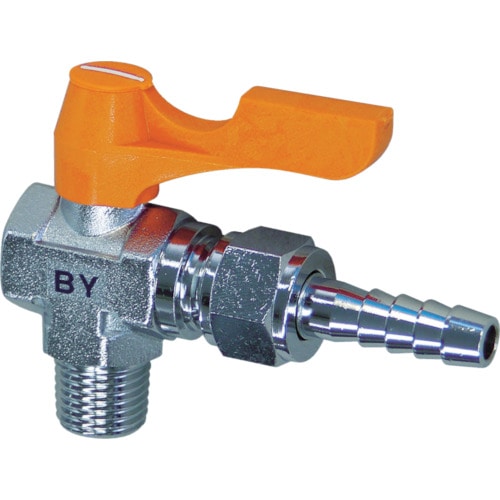 トラスコ中山 ASOH ボールバルブ エースボール ホースジョイント型 PT3/8×φ10.5(ご注文単位1個)【直送品】