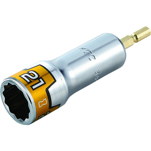 トラスコ中山 KTC インパクトドライバ用ソケットビット(電動工具用) 差込角6.35mm 対辺寸法21mm 全長101mm(ご注文単位1個)【直送品】