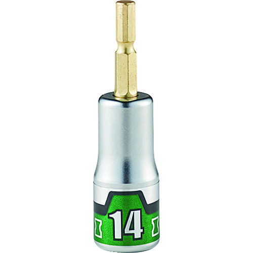 トラスコ中山 KTC インパクトドライバ用ショートソケットビット 難攻不落 14mm(ご注文単位1個)【直送品】