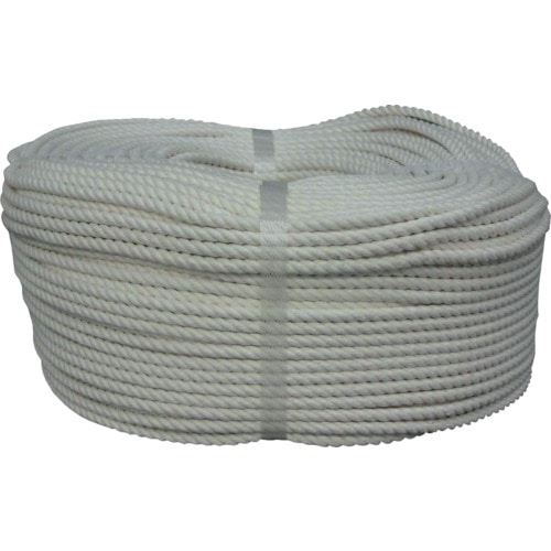 トラスコ中山 ユタカメイク 綿ロープ巻物 6Φ×200m(ご注文単位1巻)【直送品】