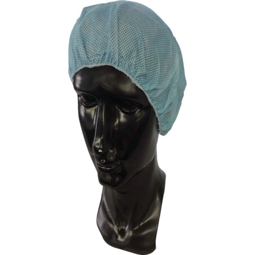 トラスコ中山 東京メディカル でんでん帽(帯電タイプ) ブルー 標準丸型 (50枚入)(ご注文単位1箱)【直送品】