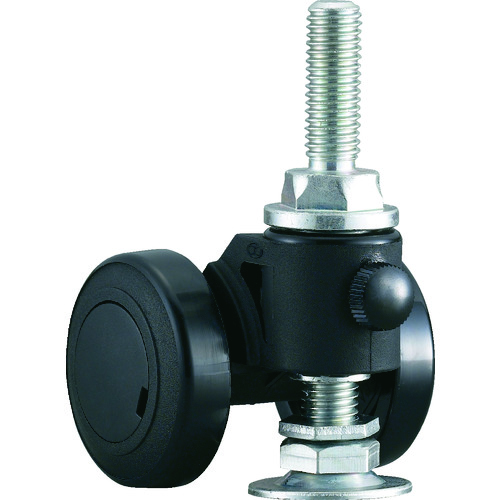 トラスコ中山 パーツ キャスパッド ねじ込み式双輪キャスターナイロン車 荷重58.8 黒 320-0744(ご注文単位1個)【直送品】