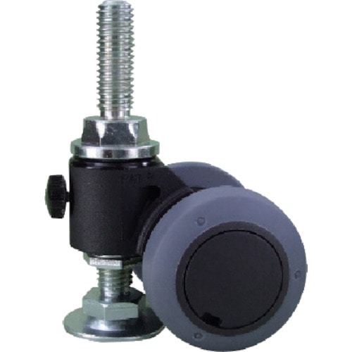 トラスコ中山 パーツ キャスパッド ねじ込み式双輪キャスターエラストマー車 荷重58.8 黒 320-0752(ご注文単位1個)【直送品】