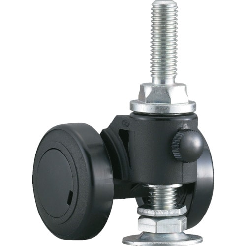 トラスコ中山 パーツ キャスパッド ねじ込み式双輪キャスターナイロン車 荷重117.6 黒 320-0787(ご注文単位1個)【直送品】