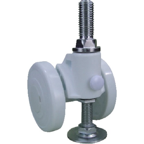 トラスコ中山 パーツ キャスパッド ねじ込み式双輪キャスターナイロン車 荷重117.6 白 320-0809(ご注文単位1個)【直送品】