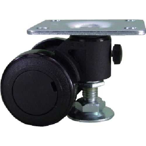 トラスコ中山 パーツ キャスパッド プレート式双輪キャスターナイロン車 荷重58.8 黒 320-0833(ご注文単位1個)【直送品】