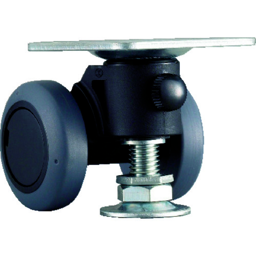 トラスコ中山 パーツ キャスパッド プレート式双輪キャスターエラストマー車 荷重58.8 黒 320-0841(ご注文単位1個)【直送品】