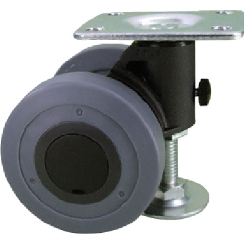 トラスコ中山 パーツ キャスパッド プレート式双輪キャスターエラストマー車 荷重117.6 黒 320-0884(ご注文単位1個)【直送品】