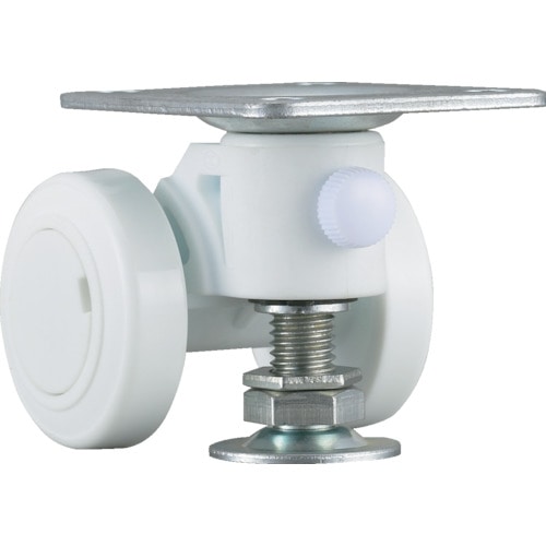 トラスコ中山 パーツ キャスパッド プレート式双輪キャスターナイロン車 荷重117.6 白 320-0906(ご注文単位1個)【直送品】