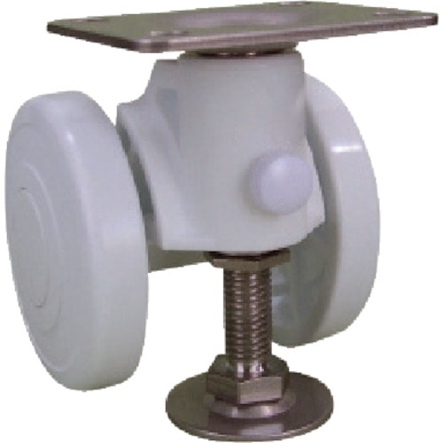 トラスコ中山 パーツ キャスパッド プレート式双輪キャスターナイロン車 荷重117.6 白 305-3903(ご注文単位1個)【直送品】