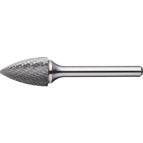 トラスコ中山 MRA 超硬バー Cシリーズ 形状：トンガリ(クロスカット) 刃長25mm　144-8129（ご注文単位1本）【直送品】