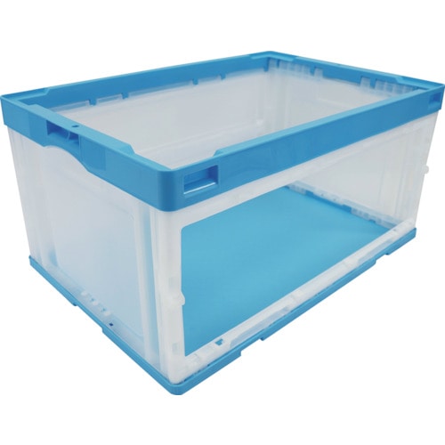 トラスコ中山 リス 折りたたみコンテナCB-76NRTL 593135 扉無 青(ご注文単位1個)【直送品】