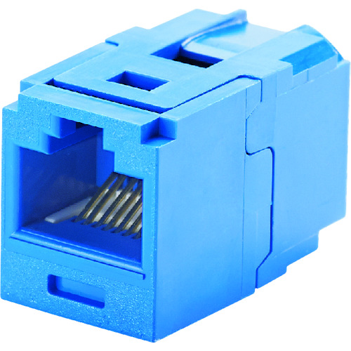 トラスコ中山 パンドウイット カテゴリ6 JJアダプタ(RJ45中継用ジャック) 青(ご注文単位1個)【直送品】