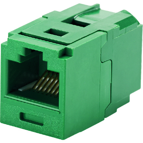 トラスコ中山 パンドウイット カテゴリ6 JJアダプタ(RJ45中継用ジャック) 緑(ご注文単位1個)【直送品】