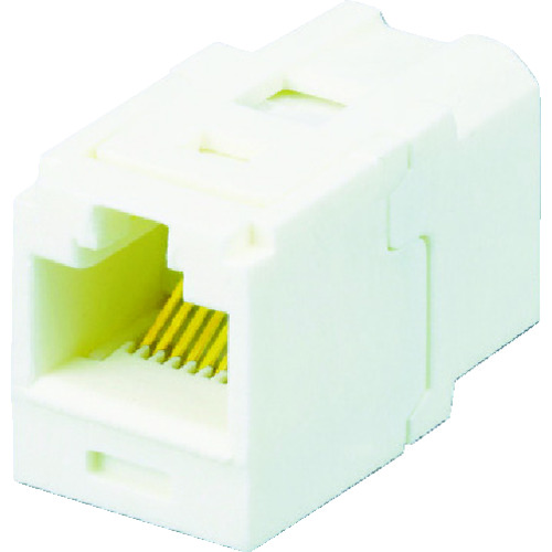 >トラスコ中山 パンドウイット カテゴリ6A JJアダプタ(RJ45中継用ジャック) オフホワイト(ご注文単位1個)【直送品】
