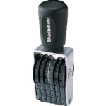 トラスコ中山 シヤチハタ タート用回転ゴム印欧文6連4号 ゴシック体(ご注文単位1個)【直送品】