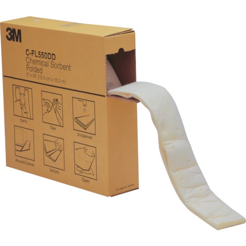トラスコ中山 3M 液体吸収材 ケミカルソーベント フォールデッドタイプ (1巻入)(ご注文単位1箱)【直送品】