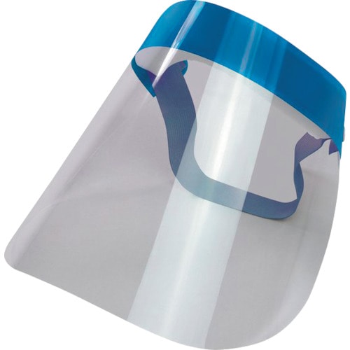 トラスコ中山 西敬 大人用フェイスシールド青(ご注文単位10枚)【直送品】