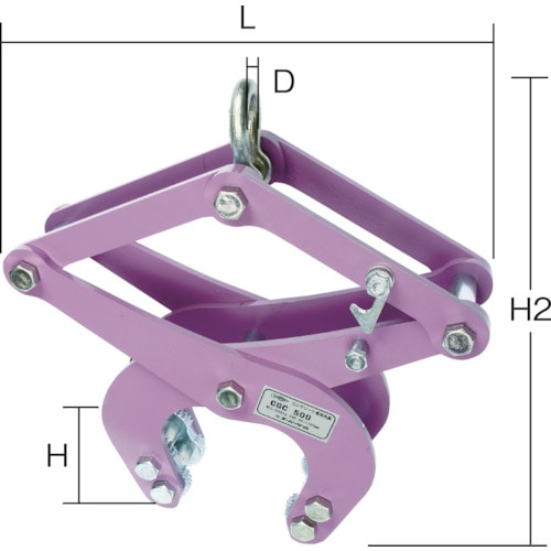 トラスコ中山 スーパー コンクリート二次製品用吊クランプ(カム式) 容量:500kg(ご注文単位1台)【直送品】