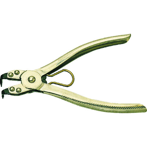 トラスコ中山 スーパー スナップリングプライヤー 穴用曲爪 リング使用範囲14~60mm(ご注文単位1個)【直送品】