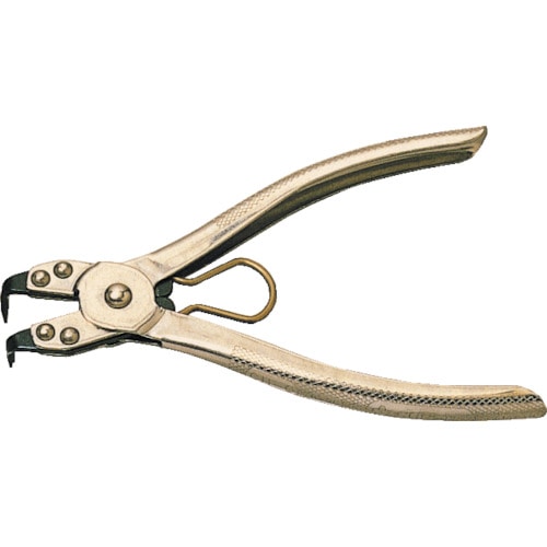 トラスコ中山 スーパー スナップリングプライヤー 穴用曲爪 リング使用範囲40~100mm(ご注文単位1個)【直送品】
