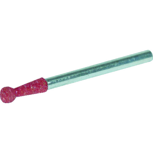 トラスコ中山 TRUSCO ゴム軸付砥石 球型 Φ4X軸3 80# 10本入(ご注文単位1パック)【直送品】