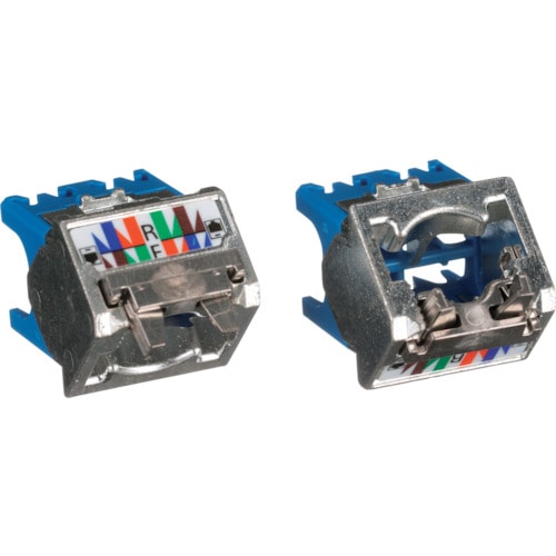 トラスコ中山 パンドウイット カテゴリ6A 上下45度シールドアングル シールド付きモジュラージャック用キャップ 青 CJSUDCAPBU-X(ご注文単位1袋)【直送品】