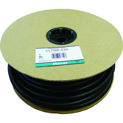 トラスコ中山 パンドウイット コルゲートチューブ ポリエチレン スリット付き 黒 内径13mm 30.48m(ご注文単位1巻)【直送品】