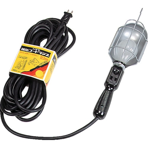 トラスコ中山 ハタヤ 補助コードハンドランプ 60W耐震球付(ご注文単位1台)【直送品】