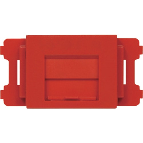 トラスコ中山 パンドウイット JISプレート用シャッター付きアダプタ 赤 (10個入)(ご注文単位1袋)【直送品】