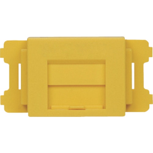 トラスコ中山 パンドウイット JISプレート用シャッター付きアダプタ 黄 (10個入)(ご注文単位1袋)【直送品】