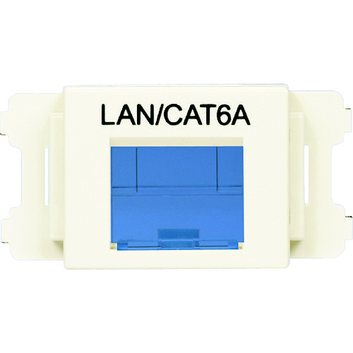 トラスコ中山 パンドウイット JISプレート用シャッター付きアダプタ オフホワイト LAN・CAT6A (10個入)(ご注文単位1袋)【直送品】