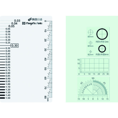 トラスコ中山 SK クラックメジャー快段目盛クリア(ご注文単位1枚)【直送品】