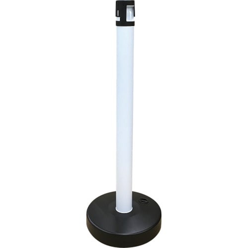 トラスコ中山 カーボーイ カラープラポールセットキャップブラックピラーホワイトベースブラック（ご注文単位1セット）【直送品】