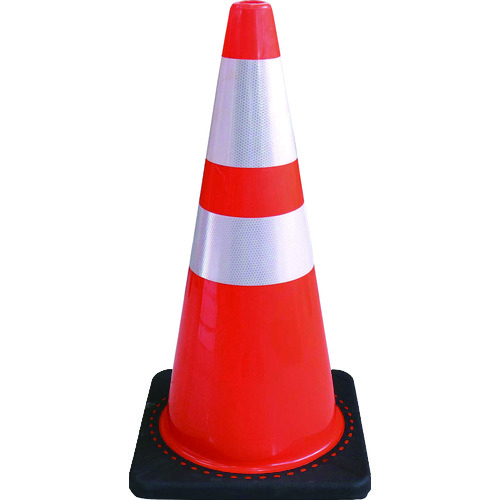 トラスコ中山 カーボーイ PVCコーン700 レッド反射(ご注文単位1本)【直送品】