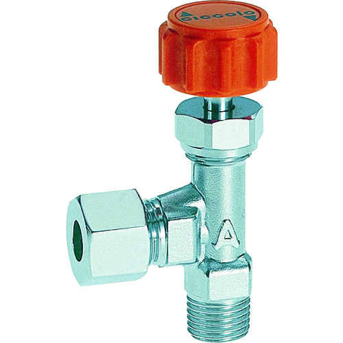 トラスコ中山 ASOH ニードルバルブ チッコロ リングジョイント型 PT1/4×Φ8(ご注文単位1個)【直送品】