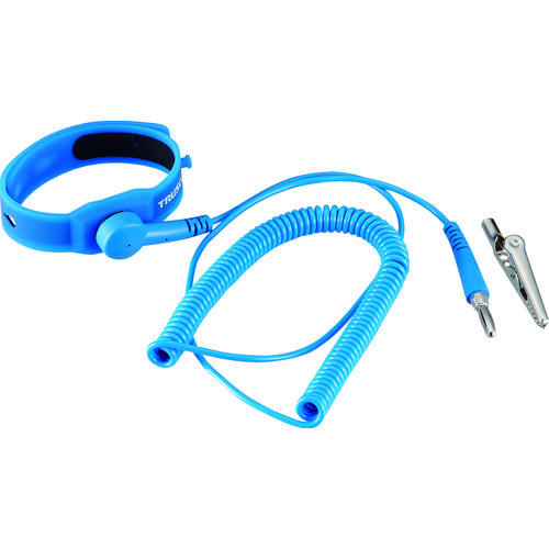 トラスコ中山 TRUSCO クリーンルーム用リストストラップ コード有効長3.0m(ご注文単位1個)【直送品】