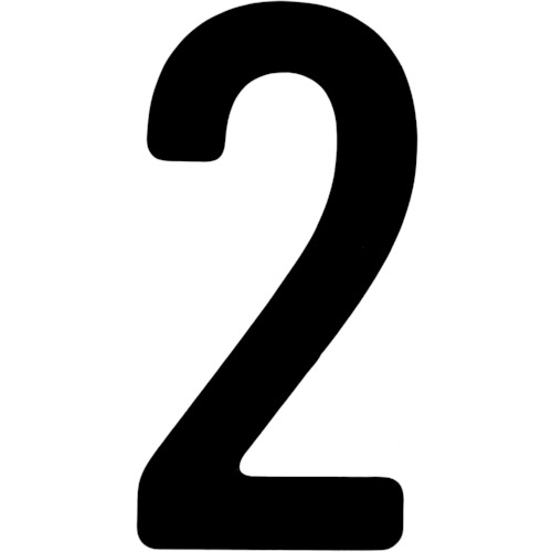 トラスコ中山 TRUSCO カッティング文字50mm 黒 2(ご注文単位1枚)【直送品】