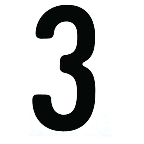 トラスコ中山 TRUSCO カッティング文字50mm 黒 3(ご注文単位1枚)【直送品】