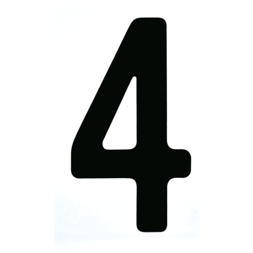 トラスコ中山 TRUSCO カッティング文字50mm 黒 4(ご注文単位1枚)【直送品】