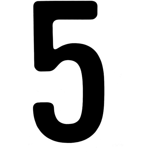 トラスコ中山 TRUSCO カッティング文字50mm 黒 5(ご注文単位1枚)【直送品】