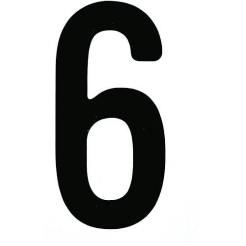 トラスコ中山 TRUSCO カッティング文字50mm 黒 6(ご注文単位1枚)【直送品】