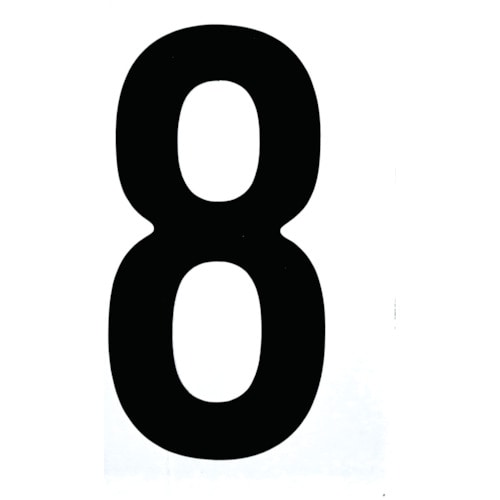 トラスコ中山 TRUSCO カッティング文字50mm 黒 8(ご注文単位1枚)【直送品】