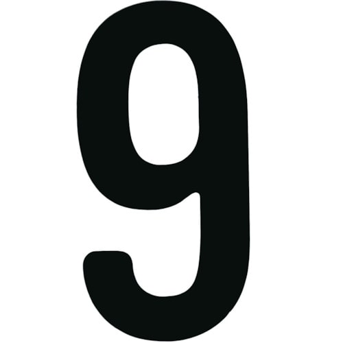 トラスコ中山 TRUSCO カッティング文字50mm 黒 9(ご注文単位1枚)【直送品】