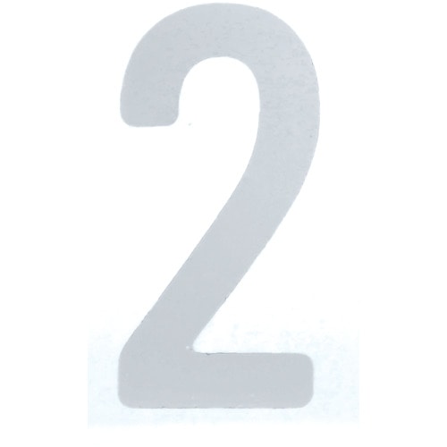 トラスコ中山 TRUSCO カッティング文字50mm 白 2(ご注文単位1枚)【直送品】