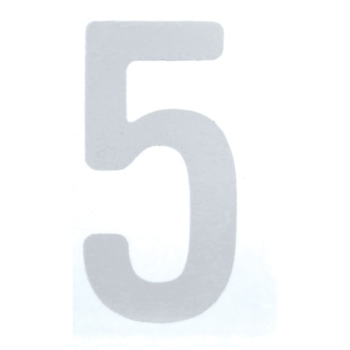 トラスコ中山 TRUSCO カッティング文字50mm 白 5(ご注文単位1枚)【直送品】