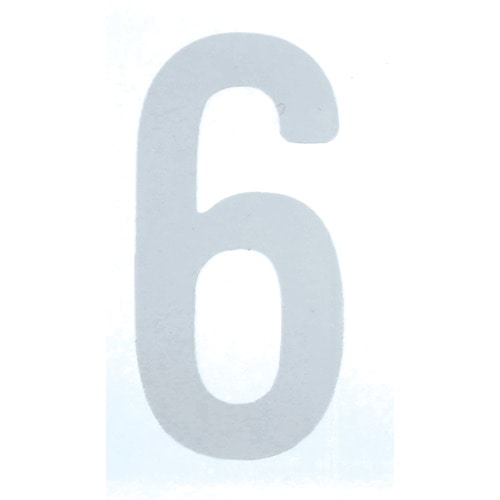 トラスコ中山 TRUSCO カッティング文字50mm 白 6(ご注文単位1枚)【直送品】