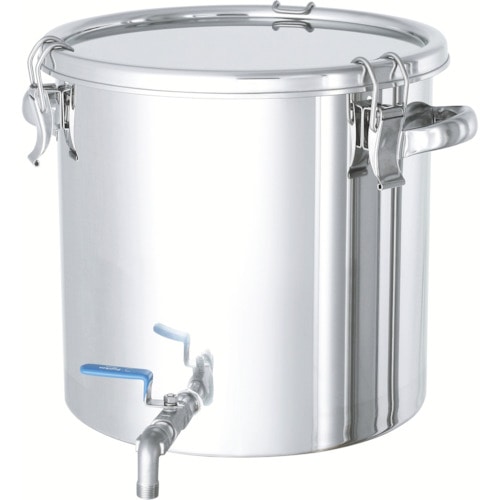 トラスコ中山 日東 ステンレスタンク ストレート密閉タンク(ボールバルブ付) 15L(ご注文単位1個)【直送品】