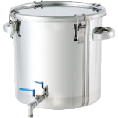 トラスコ中山 日東 ステンレスタンク ストレート密閉タンク(ボールバルブ付) 25L(ご注文単位1個)【直送品】